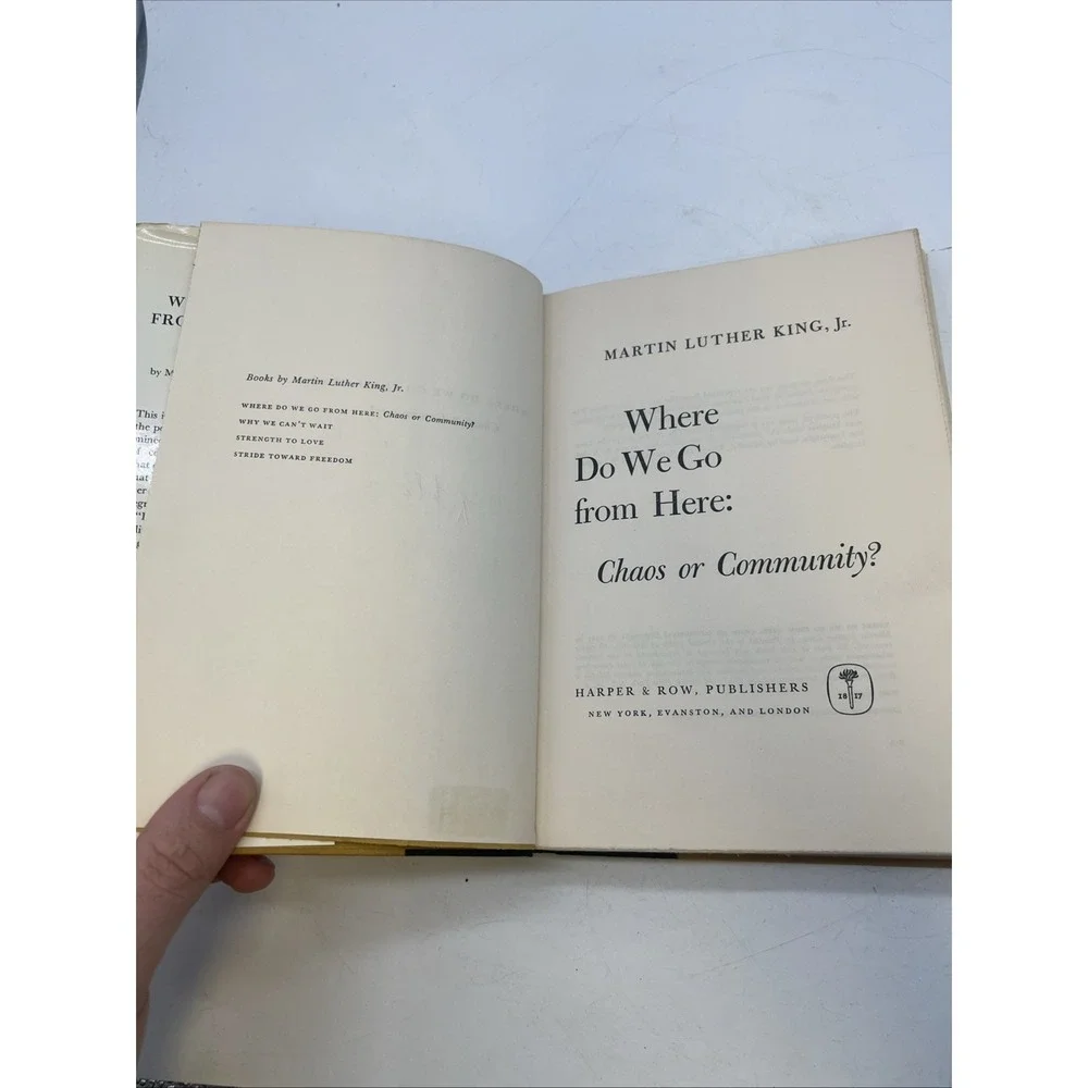 Martin Luther King Jr‎ Where Do We Go From Here First Edition HCDJ